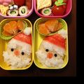 ゆいなつママ's cooksnap of when they made クリスマス★サンタ★キャラ弁当.