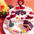 Akarin♪'s cooksnap of when they made 雛壇じゃなくてサンタ壇クリスマスケーキ.