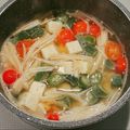 yokoyoko76's cooksnap of when they made オクラとトマトと豆腐のスープ.