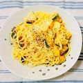 amamiku's cooksnap of when they made かぼちゃの絶品クリームパスタ.