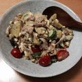 misakkki's cooksnap of when they made 鳴門金時と鶏むね肉のサラダ すだち風味.