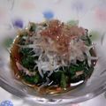 volvol's cooksnap of when they made モロヘイヤしらすお浸し☆居酒屋風。.