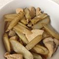 donarubon's cooksnap of when they made 鶏肉とごぼうの生姜焼き.