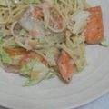 Neco22's cooksnap of when they made サーモンとほうれん草のクリームパスタ.