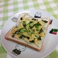 龍青空ママ's cooksnap of when they made ＊しらすと焼き海苔のチーズトースト＊.