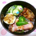びんび❤'s cooksnap of when they made ピーマンとベーコンの炒めもの☆お弁当.