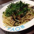 lucky77's cooksnap of when they made 梅とツナとナスのペペロンチーノ☆.