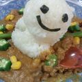 ゆーママ201210's cooksnap of when they made クリスマスにピッタリ！スノーマンカレー！.