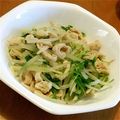 えれう's cooksnap of when they made 余った鶏皮でおつまみ＊鶏皮もやしポン酢.