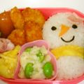 hinoko★'s cooksnap of when they made クリスマス◆キャラ弁◆雪だるま.