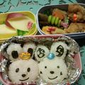 イエカラママ's cooksnap of when they made キャラ弁♡なかよしおにぎり.