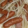 きらり流れ星's cooksnap of when they made ウインナーともやしのピリ辛炒め.