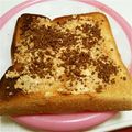 しらたまこもも's cooksnap of when they made ♡カフェモカトースト♡ホワイトチョコde.
