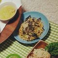 やまたす's cooksnap of when they made ★カブの葉＆しめじで簡単和風パスタ.