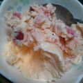 kmknjaja's cooksnap of when they made アイスクリーム ストロベリーチーズケーキ.