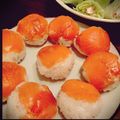fu☆ゆかり's cooksnap of when they made 簡単*スモークサーモンてまり寿司*.