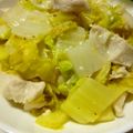 Gargantua's cooksnap of when they made 鶏むね肉と白菜の塩麹蒸し.