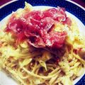 サトナナ's cooksnap of when they made パスタ　生ハムとキャベツのカルボナーラ.