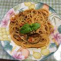 りうら_f's cooksnap of when they made お鍋１つで☆茄子としめじのトマトパスタ.