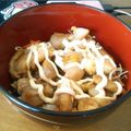 なすの天ぷら's cooksnap of when they made 一人のお昼に！牛焼肉丼♡.