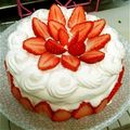 なつかい's cooksnap of when they made 18センチ丸型卵2個のスポンジケーキ.