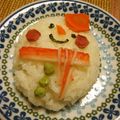 時花菜's cooksnap of when they made キャラおにぎり☃雪だるま.
