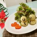 ＊とみこ＊'s cooksnap of when they made 簡単クリスマスメニュ～雪だるまサラダ♪.