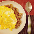 ウーーコ's cooksnap of when they made 納豆とたらこの和風オムライス☆.