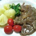 goburinn's cooksnap of when they made ビーフストロガノフ風☆牛肉の赤ワイン煮.