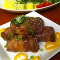 mimistya's cooksnap of when they made ご飯まで味染込む♪肉巻きおにぎり.