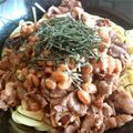 fukudoru's cooksnap of when they made お箸で食べるお肉と納豆のボリュームスパ.
