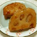 ★くるみぱん★'s cooksnap of when they made 鶏ミンチの蓮根挟み♪しょうが焼き風.