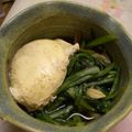 エツコの部屋's cooksnap of when they made 春菊とたまごのあったか小鉢.