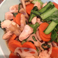 ゆきみだいふく♥'s cooksnap of when they made 鶏むね肉とれんこんの甘辛炒め.