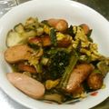 meff's cooksnap of when they made ホーレン草とウインナーのシンプル卵とじ.