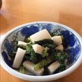 ごろんぱのかぶ's cooksnap of when they made 大根菜と長芋の からしゴマ酢みそ和え.