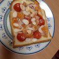 ＊おやだま＊'s cooksnap of when they made 柿とトマトのトースト.