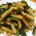 しずく77's cooksnap of when they made 冷凍ポテトと小松菜のアンチョビバター炒め.