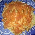 かんじきんぐ's cooksnap of when they made しめじと玉ねぎのトマトクリームパスタ.