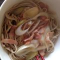 洗い物イヤすぎる太郎's cooksnap of when they made ベーコン葱蕎麦.