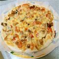 タテヨコ変換's cooksnap of when they made 筑前煮リメイク☆PIZZA.