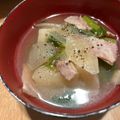ponkotsu子's cooksnap of when they made ほっとおいしい☆カブとベーコンのスープ.