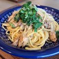 ぐりぐら0613's cooksnap of when they made お手軽です☆サバ缶と大葉で和風スパゲティ.