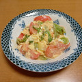 55才のおじさん's cooksnap of when they made レタスとトマトの玉子炒め.