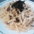 memgeg's cooksnap of when they made パスタ_豆腐とスライス椎茸のそぼろ風.