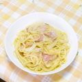 かふぇmomo's cooksnap of when they made 簡単♪カルボナーラ.