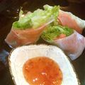 yui蝶's cooksnap of when they made スモークサーモン in 生春巻き.
