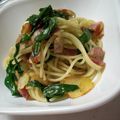 8itao8's cooksnap of when they made ねぎベーコン♡♥和風半熟卵パスタ.
