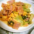 J・0505's cooksnap of when they made チンゲン菜と卵のオーロラ炒め.