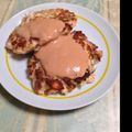 パン大好きネコ's cooksnap of when they made 美肌♡パセリ入り鮭バーグ：オーロラソース.